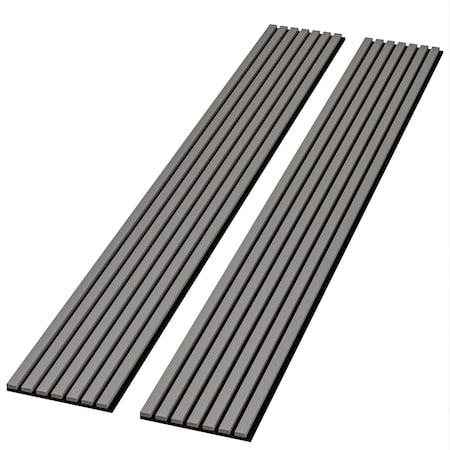 Ejoy Acoustic Slat Wood Wall Panels, 94 in x 12.6 in x 0.8 inch, 2PK ACPSC02_DarkGray